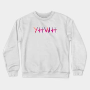 Yahweh Vibrant Text Art Crewneck Sweatshirt